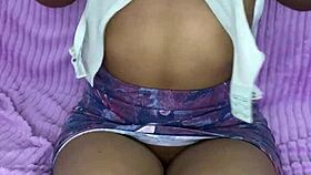 Beautiful 18 year old whore sensually masturbates her pretty pussy