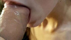 hey, check out this amateur blowjob closeup, the teen's oral skills are amazing