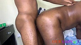 Creamy big black babe i got from a dating site fucks so good with orgasm