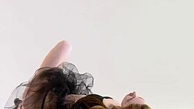 sexy girl shows her amazing gymnastic talents naked in the gym