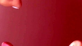 the experienced milf kneels down for a close-up blowjob, licking first then deepthroating until cum in mouth