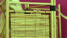 Naughty blonde beauty submits to powerful boss in office