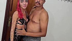 young girl let older man fuck pussy, ends with cum on ass