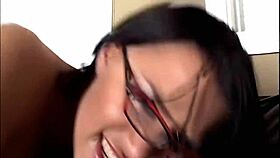 Eva Angelina Keeps Glasses On Hard Scene