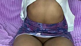 Beautiful 18 year old whore sensually masturbates her pretty pussy