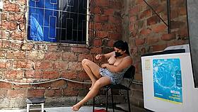 i secretly record my curvy neighbor fingering her pussy until she catches me watching