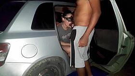 Brazilian Amateur Housewife Exhausts Herself On Big Black Cock In Public Street While Waiting At Red Light