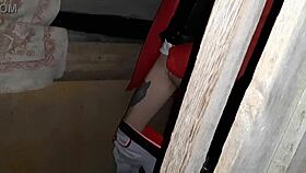 I caught my step-aunt masturbating and continued to watch her until she cum - lesbian illusion girls