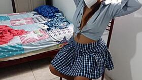 I attempt to seduce my teacher by sending a video in uniform.
