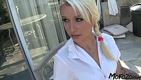 the 18-year-old amateur feels intense pleasure while riding dick passionately