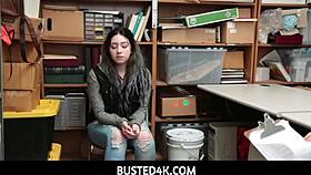 Big Tits Shoplifter Busted And Fucked By Guard!