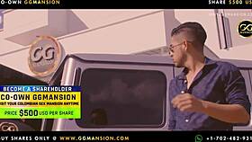 the redhead latina screams loudly as she sucks his big cock in the ggmansion, her big ass bouncing