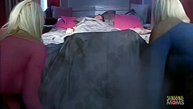 Can Two Dreamy Blondes Handle a Monster Cock in This Sensual Lesbian Threesome?