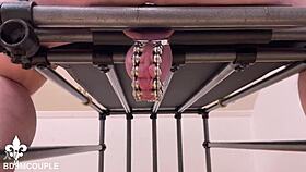 waiting for how long before the anal fisting begins in tight bondage