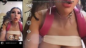 Futanari trap experiments with big tit filters in a playful scene.