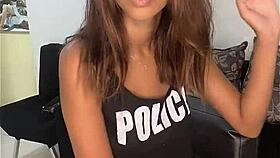 Eshily Bigo, that Brazilian slut, dives into a wild cop fantasy.