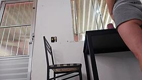 she sits on my lap with her perfect ass, feeling so good