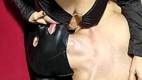 Completely insane wife in sexy outfit craving to call lover Karina and Lucas 😘