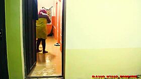 I gave my new tenant a big hard cock, and she enjoyed it as a New Year gift 😘🎉