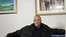 British milf gets pounded hard in doggystyle, then intensely masturbates her wet pussy.