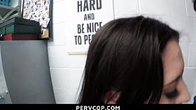 teen shoplifter has no choice but to compile with the lp guards demands - pervcop