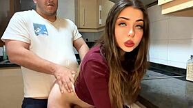 Very Hard Fucking With Cute 18 Year Old In The Kitchen With Best Friend