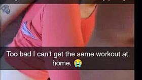 the cheating amateur yoga milf gets fucked by her fitness instructor on snapchat, leading to cuckolding and creampie