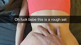 the cheating amateur yoga milf gets fucked by her fitness instructor on snapchat, leading to cuckolding and creampie