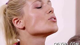 Old Russian Man Roughly Fucks Petite Young Teen in Hardcore Group Sex