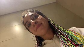 i'm so horny doing a crazy cumwalk in the public shopping mall after blowjob in toilet