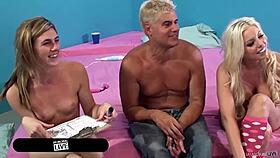 Blonde Indiana Newcummer Mia Mae Bounces On Dicks In Raw Threesome