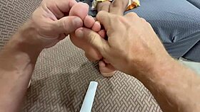 I am humilated as a foot slave givin massage to asian mistriss.