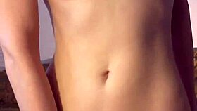 Petite Teen 18+ Masturbates with Dildo in Homemade Striptease Session