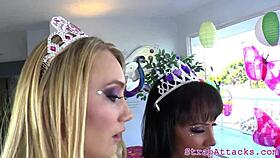 Bigass Babes Dominate Pegged Submissive