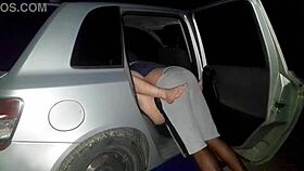 Brazilian Amateur Housewife Exhausts Herself On Big Black Cock In Public Street While Waiting At Red Light