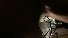 Sexy Chinese girl performs close-up handjob on big cock