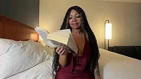 reading a book with eva parker in the neighborhood