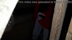 I caught my step-aunt masturbating and continued to watch her until she cum - lesbian illusion girls