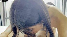 Hot Best Friend's Passionate Blowjob By The Window