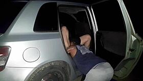 Brazilian Amateur Housewife Exhausts Herself On Big Black Cock In Public Street While Waiting At Red Light