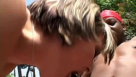 Isabel's Outdoor Interracial Threesome Fuck!