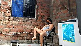 i secretly record my curvy neighbor fingering her pussy until she catches me watching