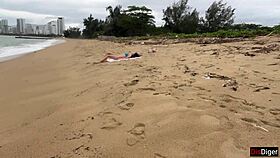 Babe Can I Cum On Your Tits - Public Cock Flashing On The Beach