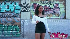 Gorgeous mulatto at casting for friend Zoe Bombon