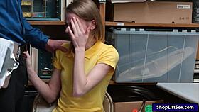 Skinny shoplifter pounded by LP officer 😈