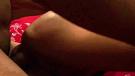 Hot brunette gets facial and hard bang.