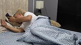 Horny Babe Seduces Older Man In Bedroom