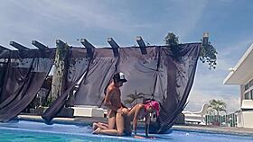 this happens when someone skips the swimsuit at the pool