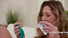 Victor's Curious Fingers Explore Addison's Remote Control Vibrator in Intense Fingering