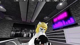 The big-ass furry girl displays her curves and features in vivid detail.